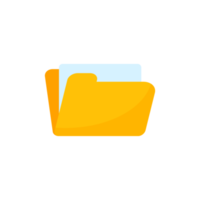 Yellow folders for organizing documents. sorting large amounts of data png