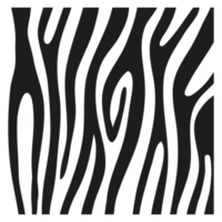 Black stripes on the skin of a zebra for decoration graphics png