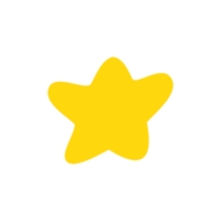 coleção de forma de estrela amarela decoração do céu noturno png