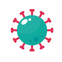 covid-19 icoon virussen dat zijn verspreiding door hoesten of niezen gemakkelijk vlak ontwerp png