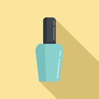 cuidado, icono de esmalte de uñas, tipo plano vector