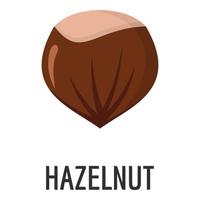 Hazelnut icon, flat style vector