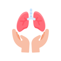 hand die interne organen ondersteunt het concept van orgaandonatie voor de behandeling van patiënten png