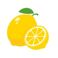 Sour yellow lemons. High vitamin lemons are cut into slices for summer lemonade. png