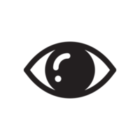 Eye icon. Simple flat eye design Vision care concept Wear glasses for a clear vision. png