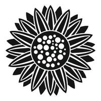 icono de planta helianthus, estilo simple vector