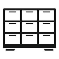 Storage bank boxes icon, simple style vector