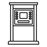 Atm monitor screen icon, outline style vector