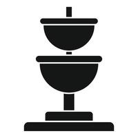 icono de fuente de agua potable pública, estilo simple vector