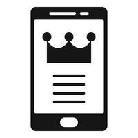 Premium smartphone icon, simple style vector