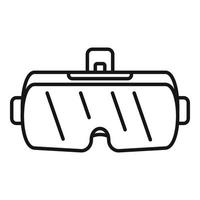 Glass game goggles icon, outline style vector