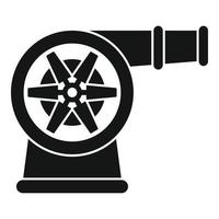 icono de ventilador turbo de coche, estilo simple vector