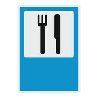 Knife and fork icon, flat style. vector