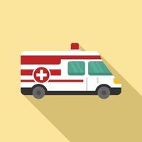 Ambulance icon, flat style vector