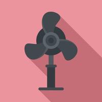 Home room stand fan icon, flat style vector