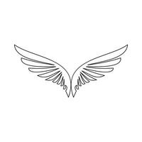 Wing icon, outline style vector