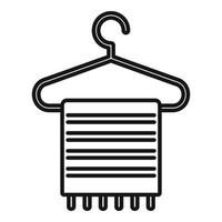 Room service towel hanger icon, outline style vector