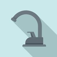 Plumbing faucet icon, flat style vector