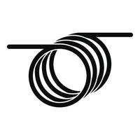 icono de cable espiral, estilo simple vector