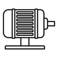 Electric motor icon, outline style vector