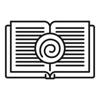 Open hypnotherapy icon, outline style vector
