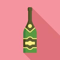 Classic champagne icon, flat style vector