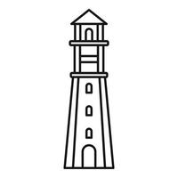 Radar lighthouse icon, outline style vector