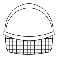 Farm basket icon, outline style vector