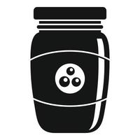 Berry jam jar icon, simple style vector