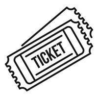 Cinema tickets icon, outline style vector