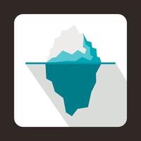 Iceberg icon in flat style vector