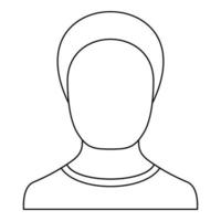 Man avatar icon vector thin line