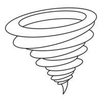 Tornado icon, outline style. vector