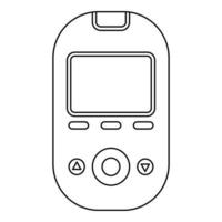 Glucometer tool icon, outline style vector