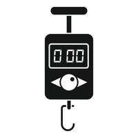 Hand digital scales icon, simple style vector