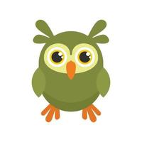 Wild owl icon, flat style vector