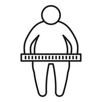 Overweight measurement icon, outline style vector