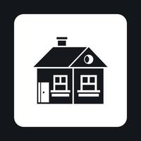 Large single storey house icon, simple style vector