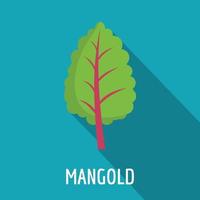 Mangold icon, flat style. vector