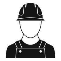 Port cargo worker icon, simple style vector