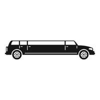 Travel limousine icon, simple style vector