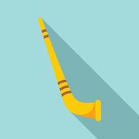 Swiss horn icon, flat style vector