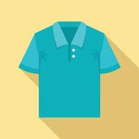 icono de camiseta de polo, estilo plano vector