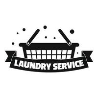 nuevo logo de servicio de lavandería, estilo simple vector