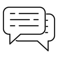 Service center online chat icon, outline style vector