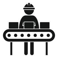 Labor assembly line icon, simple style vector