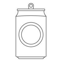 Drink can icon, outline style vector