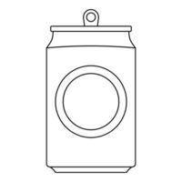 Drink can icon, outline style vector