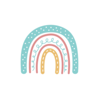 boho regnbåge. pastell hand målad regnbåge för barnkammare vägg dekoration png