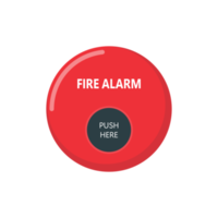 Fire alarm button. A fire alarm alerts people to evacuate the building. png